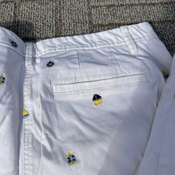 Talboots Pants Women's 12 White Straight Capri Cut Ivory The Girlfriend Chino - Picture 10 of 14